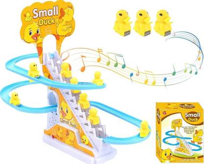 Bambono Sliding Duck for Unlimited Fun, Climbing Stairs, Light & Sound Best Gift 3-8 Y