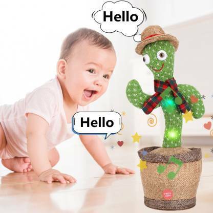 NKL Recording What You Say Repeating Glowing Plush Cactus and Dancing Plant Cactus