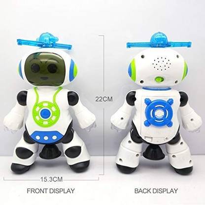 4uonly Toys Dancing Robot Baby Toy with Music, 3D Flashing Lights Rob10