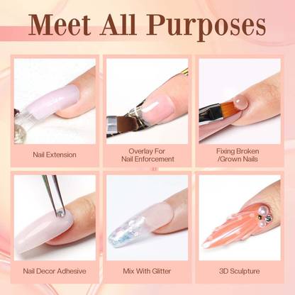 RUBY FACE 30 ML Polygel 2pcs combo tubes Polygel For Nails Extensions Finger