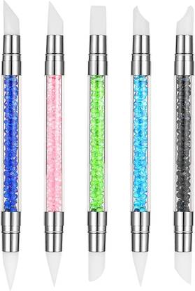 KIRA 5Pcs Dual Nail Art Tools Silicone And 2 Way Nail Art Sculpting Shaper Tools