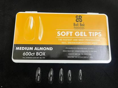 BOLT BEE Soft Gel Nail Tips DIY Nail Art with Box 600PCS