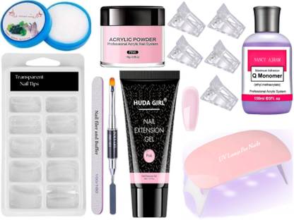 Huda Girl 13-in-1 Poly Nail Extension Gel Kit: Ultimate Nail Art Set for Perfect Manicures