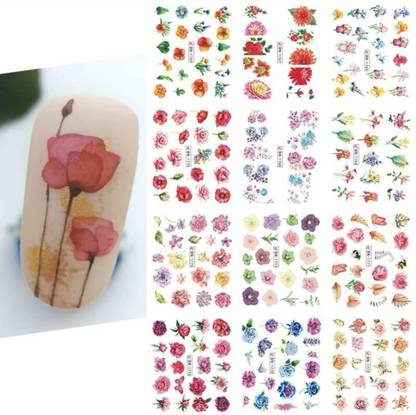 Qul.w 18 SHEETS 3D MIX Nail Art Stickers,mix Patterns