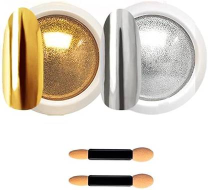 Adoere Colors Chrome Nail Powder Set, Reflective Glitter Metallic Mirror Effect for