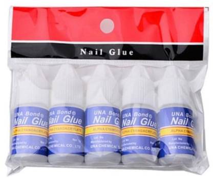 LOWPRICE 5Pcs Nail Glue For Artificial Nail Waterproof Nail Adhesive Bottle Acrylic nails Professional Nail Art Gum Fake Nails Extension