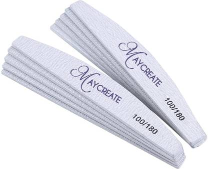 HASTHIP Arch Shape Nail Files Buffing Polish Pro Manicure Nail Art Tools 10 Pieces