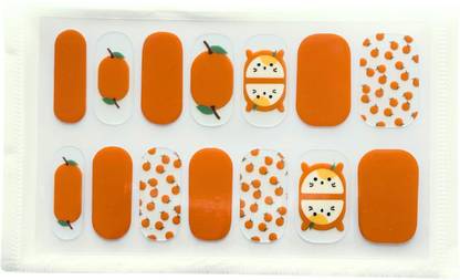 HAWTEVER Nail Wraps Sticker Set | Easy Salon-Quality Nails, No UV Needed-HELLO ORANGE