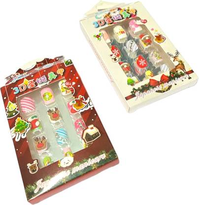 Prezzie Villa 2 sets of x-mas christmas santa nail art kit stick on nails