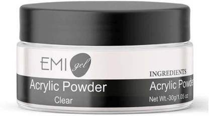 Gleevia Acrylic Powder | Crystal Nail Art Tip Builder Clear Acrylic Nail Powder 30g