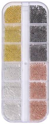 angelie 3D Nail Art Caviar Beads Micro Beads Nail Decorations 4 Colors (Metallic)