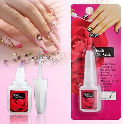 SKINPLUS 10g Nail Adhesive with Brush for Fake Nail Application