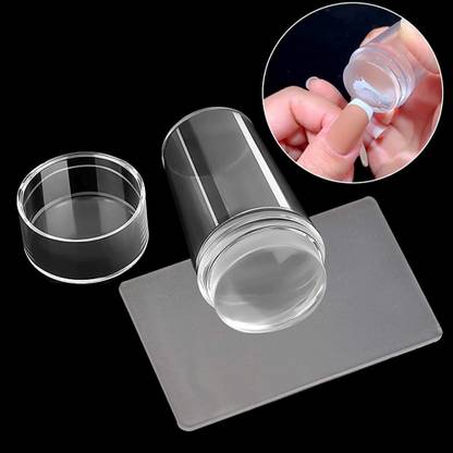 umis creation Nail Art Stamps Tool Kit Transparent Silicone Visible Jelly stamp