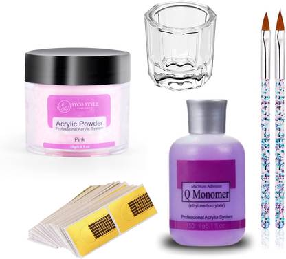 Scheibe Acrylic Powder 20 Forming Tip 2 Nail Brush 1 Glass & 1 Monomer