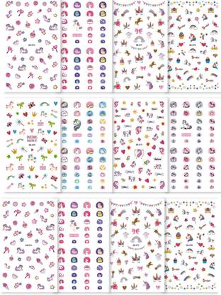 J & F Nail Art Sticker Set ( 12 Sheets )