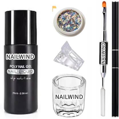 NAILWIND Polygel Slip Solution Liquid - 75ml Poly Nail Gel Slip Solutions