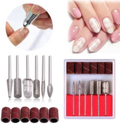 RUBY FACE 6pcs/set Nail Drill Bits Manicure Set Ceramic Drill Bit