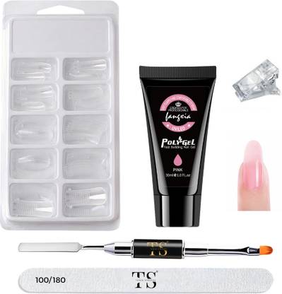 THR3E STROKES Poly Nail Extension Gel Kit for Builder Gel Nail Arts Nail Extension Set