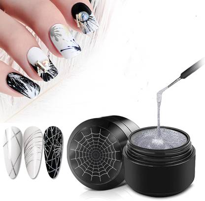 THR3E STROKES Nail Art Spider Gel Silk Adhesive for Nail Art | Nail Gel Lines, Design, Drawing