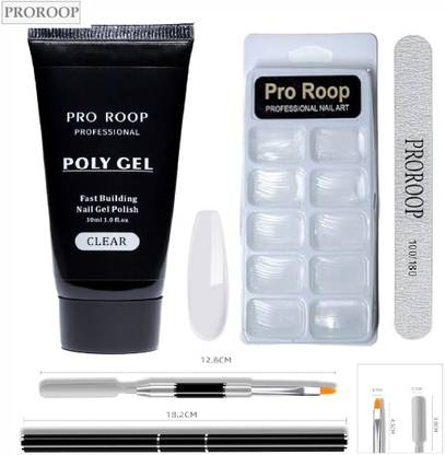 Proroop Poly Nail Extension Gel Kit for Builder Gel Nail Art Kit Nail