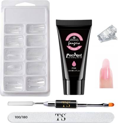 THR3E STROKES Poly Nail Extension Gel Kit for Builder Gel Nail Art Kit Nail Extension Set