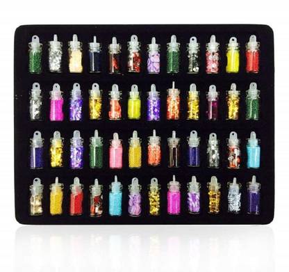 Grapits Nail Art Sequins Glitter Stickers Powder Manicure Polish Mixed Design Case Set