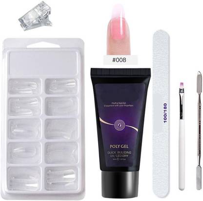 ROBIFEL POLY GEL NAIL EXTENSION KIT WTH APPLICATION KIT FOR NAIL EXTENSIONS