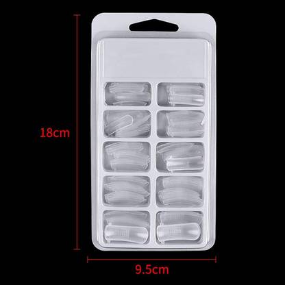MEBSINO 100Pcs Jelly Poly Gel False Nail Tips Model