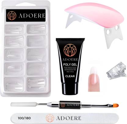 Adoere Polygel Nail Extension Gel Kit for Builder Gel UV NailArt Kit Nail Extension Set