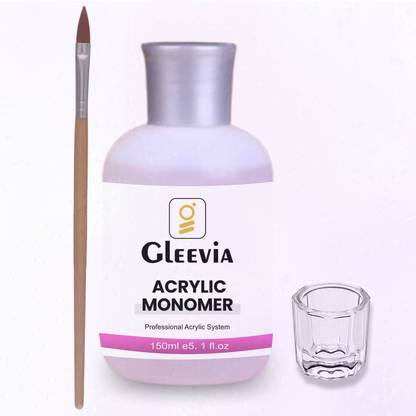 Gleevia Professional Monomer Liquid for Acrylic Powder Nail Extension 150ml Combo