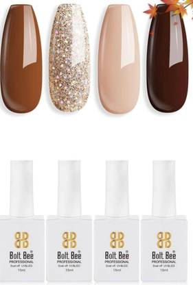 BOLT BEE Gel Nail Polish, Super Glossy, Quick Drying, Set 15ml Each (136,88123,62)