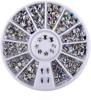 S.A.V.I 1 PC. DIY 3D Nail Art Manicure Decoration Disc Wheel Alloy Cross Heart