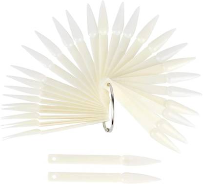 NAILWIND Nail Art Practice Tips 50Pcs Nail Art Tips Display Fan-Shaped False Nail Tips