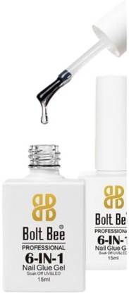 Bluedeal Gel Nail Glue for Clear Acrylic Nails Long Lasting,Curing Needed UV Extension