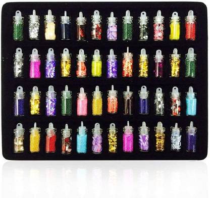 RUBY FACE 48 Bottles/Set DIY Nail Art Charms Kit Contain Random Nail Art Pearl Sequin Nail