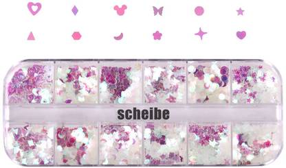 Scheibe 12 Grid Holographic Nail Art Sequins