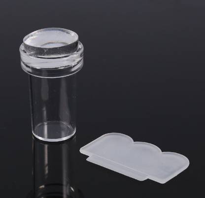 NPAH 2pc Nail Art Stamp Kit, Clear Jelly Nail art Transparent Soft Stamper