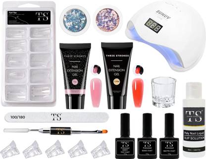 Coscelia Poly Nail Extension Gel Kit | Nail Art Tools | UV Nail Art Kit Extension Set