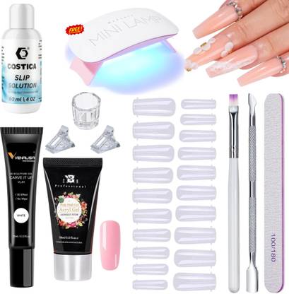 costica | polygel nail extension kit | nail art kit | required practice of 2 3 times |