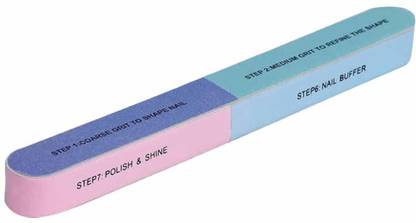colour"s professional 7 Sided Nail Buffers/Filers for Manicure (Random Colours) - Combo of 2