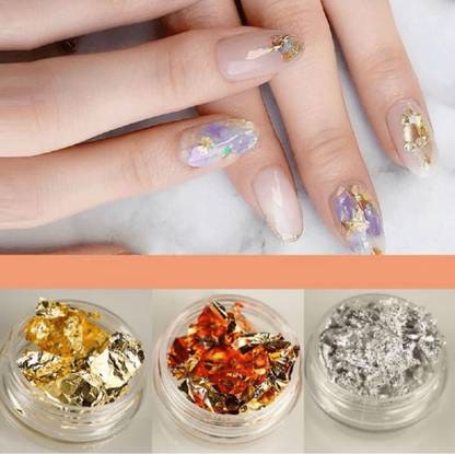 FASHIONLOOK 3 Colors Nail Art Foil for Nail Designing