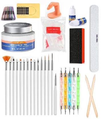 D.B.Z. Gel Nail Extension Kit with Nail Art Tools - Builder gel set