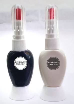 RENESMEE Nail Art Pen Dotting Painting UV Gel Liner Polish Brush Decor Tool Pack of 2