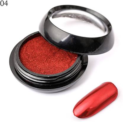 she pro Nail Art Red Chrome Powder