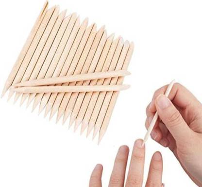 Cosluxe Orange Wood Nail Sticks Double Sided Multi Tool For Manicure Pedicure 50 PCS SET