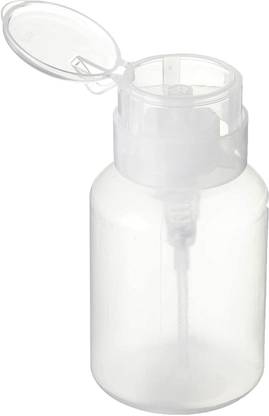 Gleevia Acetone Push Down Empty Pump Dispenser for Nail Polish Remover Liquid Bottle