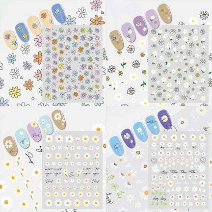 SoFire 3D Design Self-Adhesive Nail Art Stickers 3d Nail Decals mix Design (8 sheets)