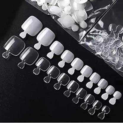 BOLT BEE 500PCS False Nails Artificial Clear DIY False Toe (natural)
