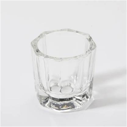 Gleevia Dappen Dish for Nail Art Acrylic Liquid, Clear Glass Monomer Liquid Bowl 1pc
