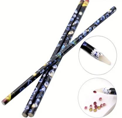 RUBY FACE 3 Pcs Crayon Wax Dotting Pen Pencil Rhinestones Gems Drilling